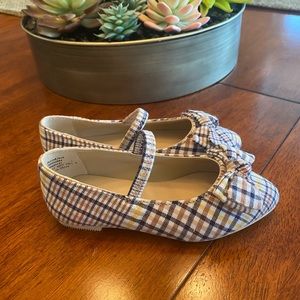 New Janie and Jack Plaid Slip-On Dress Shoes Size 7